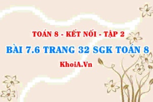Bài 7.6 trang 32 Toán 8 Kết nối tri thức Tập 2